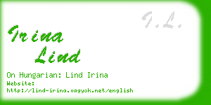 irina lind business card